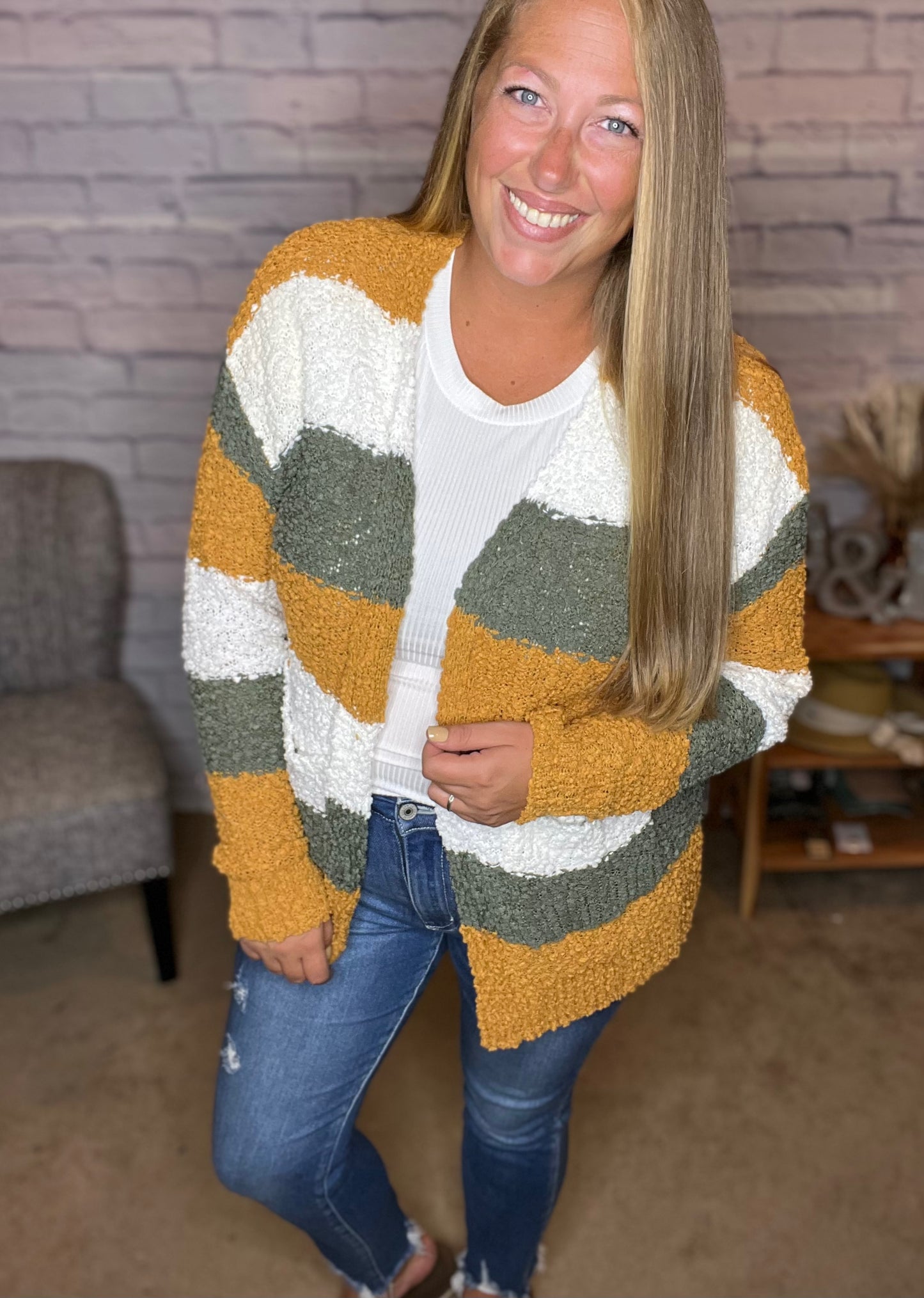 All about the Fall Colorblock Cardi