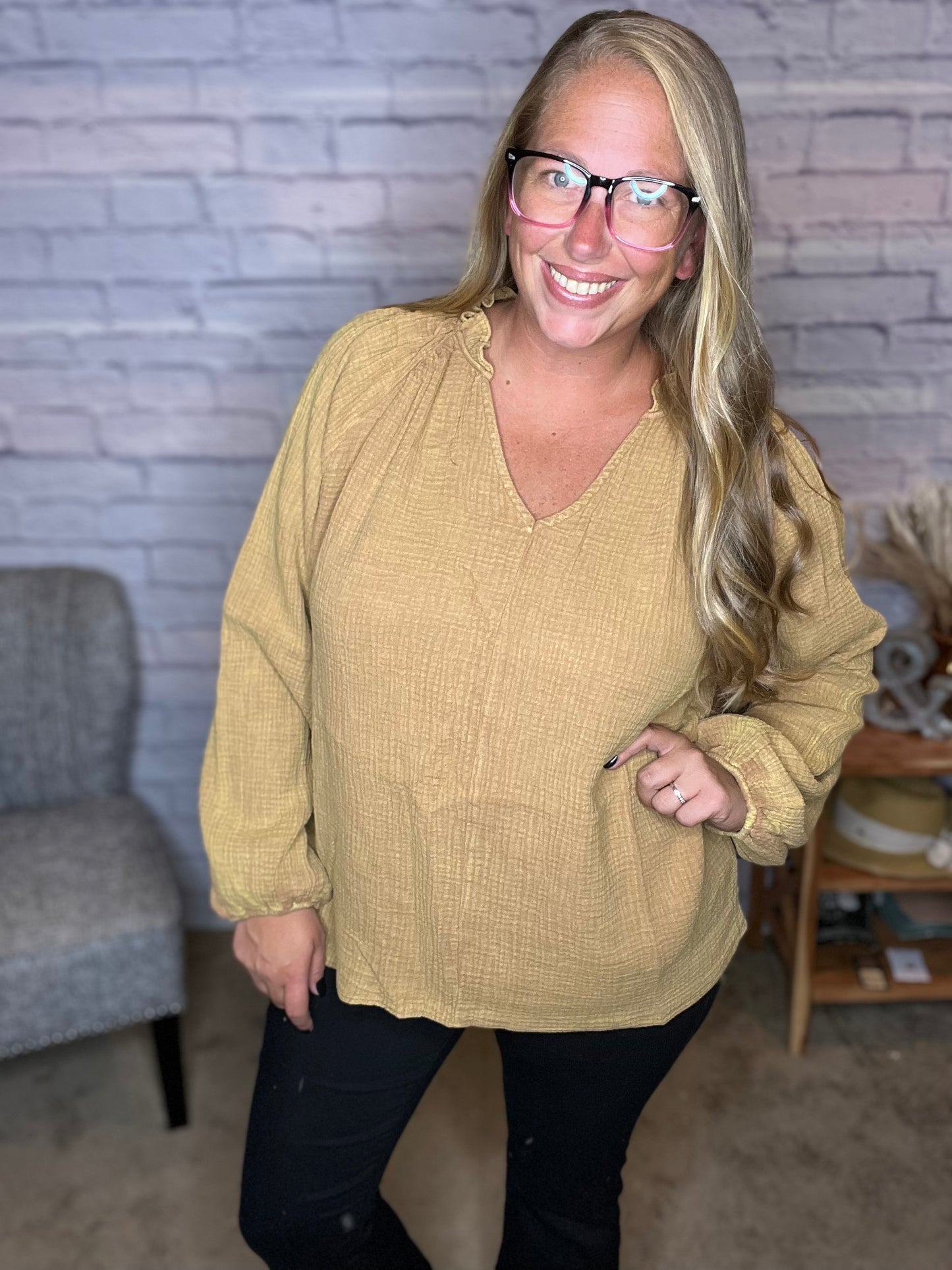 Bell Bottom Balloon Sleeves Top