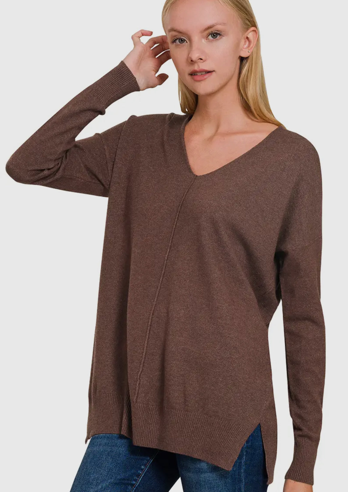 Just add Denim Sweater - New Colors Added - BEST SELLER!