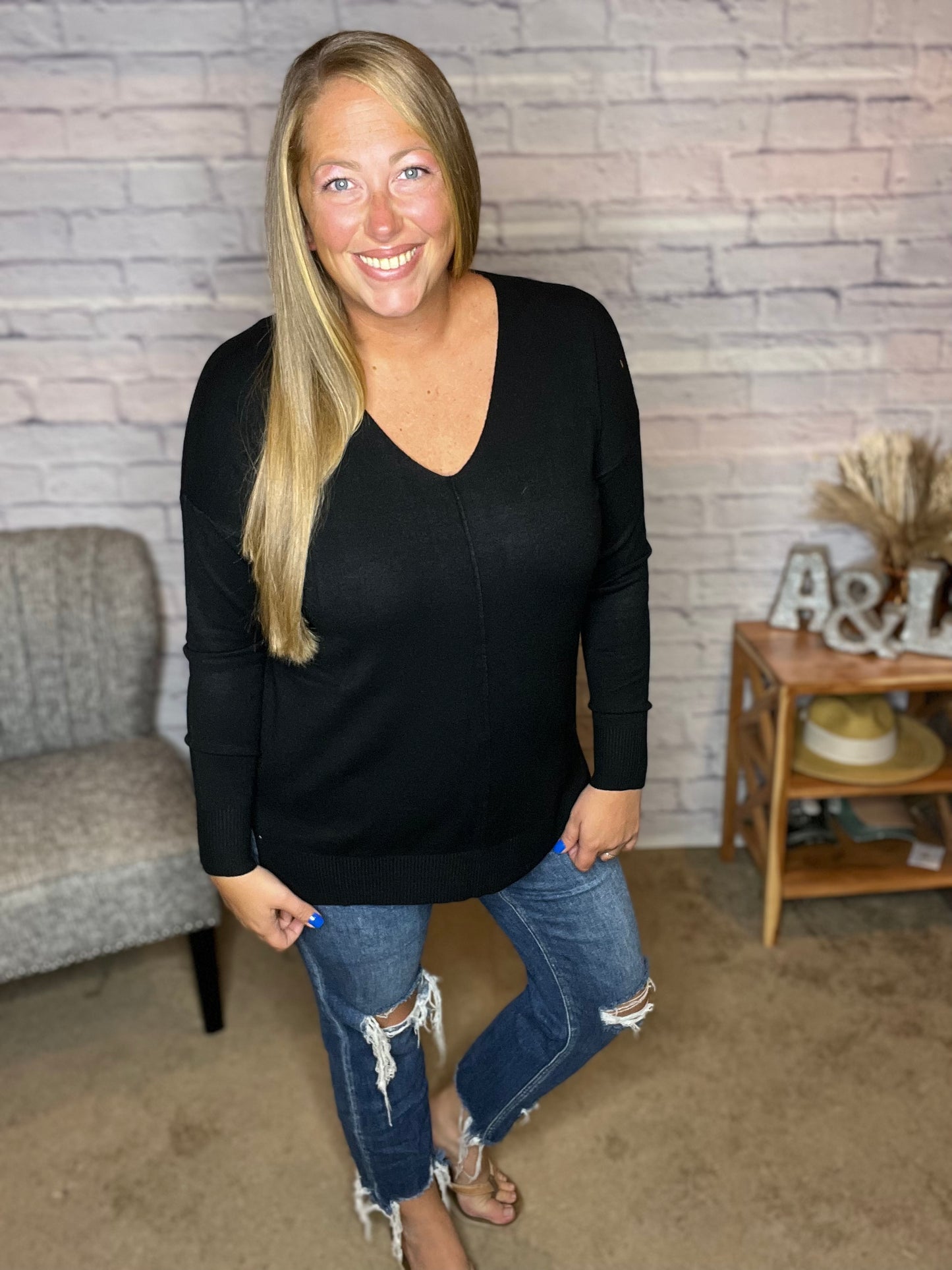 Just add Denim Sweater - New Colors Added - BEST SELLER!