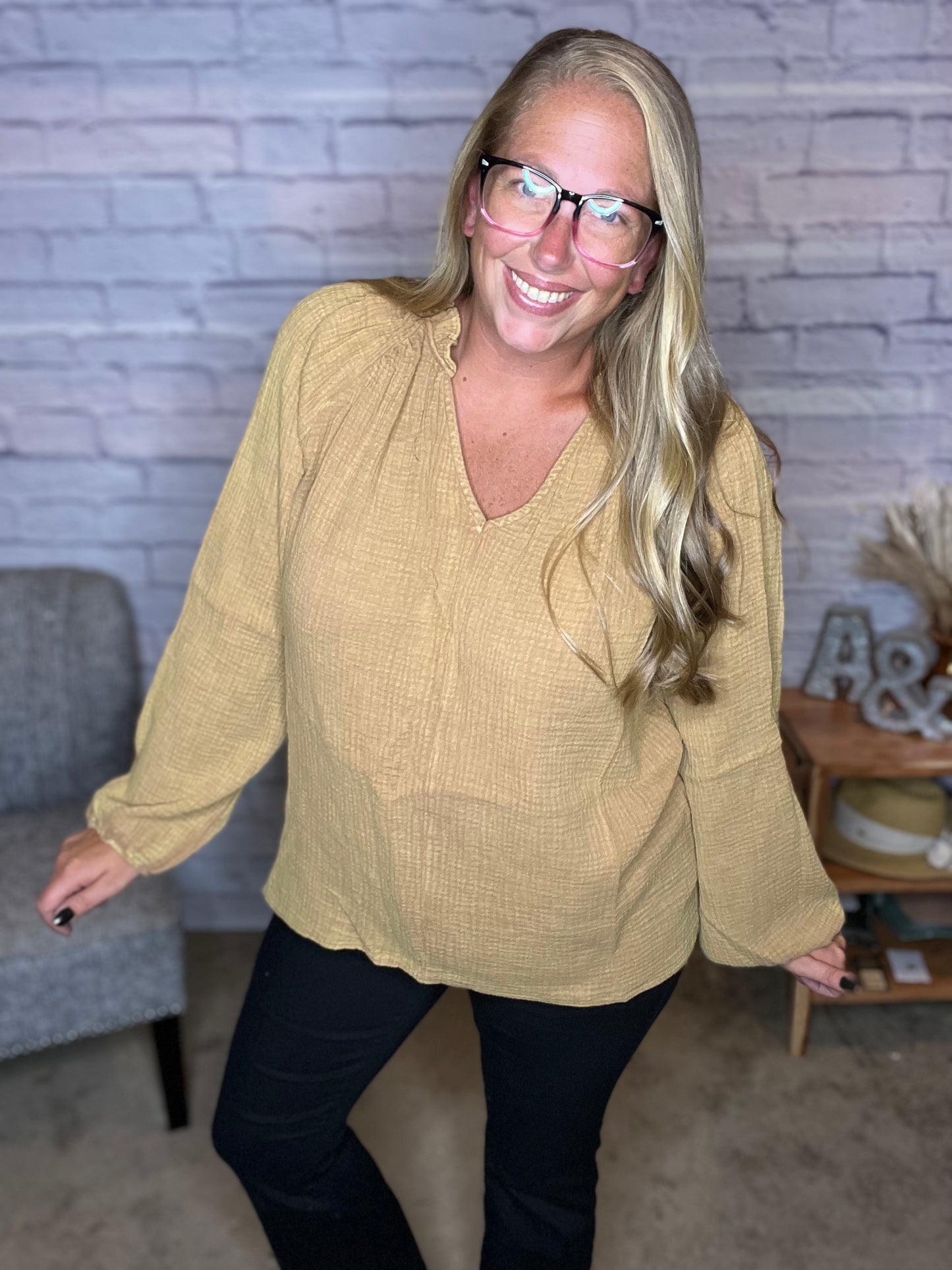 Bell Bottom Balloon Sleeves Top