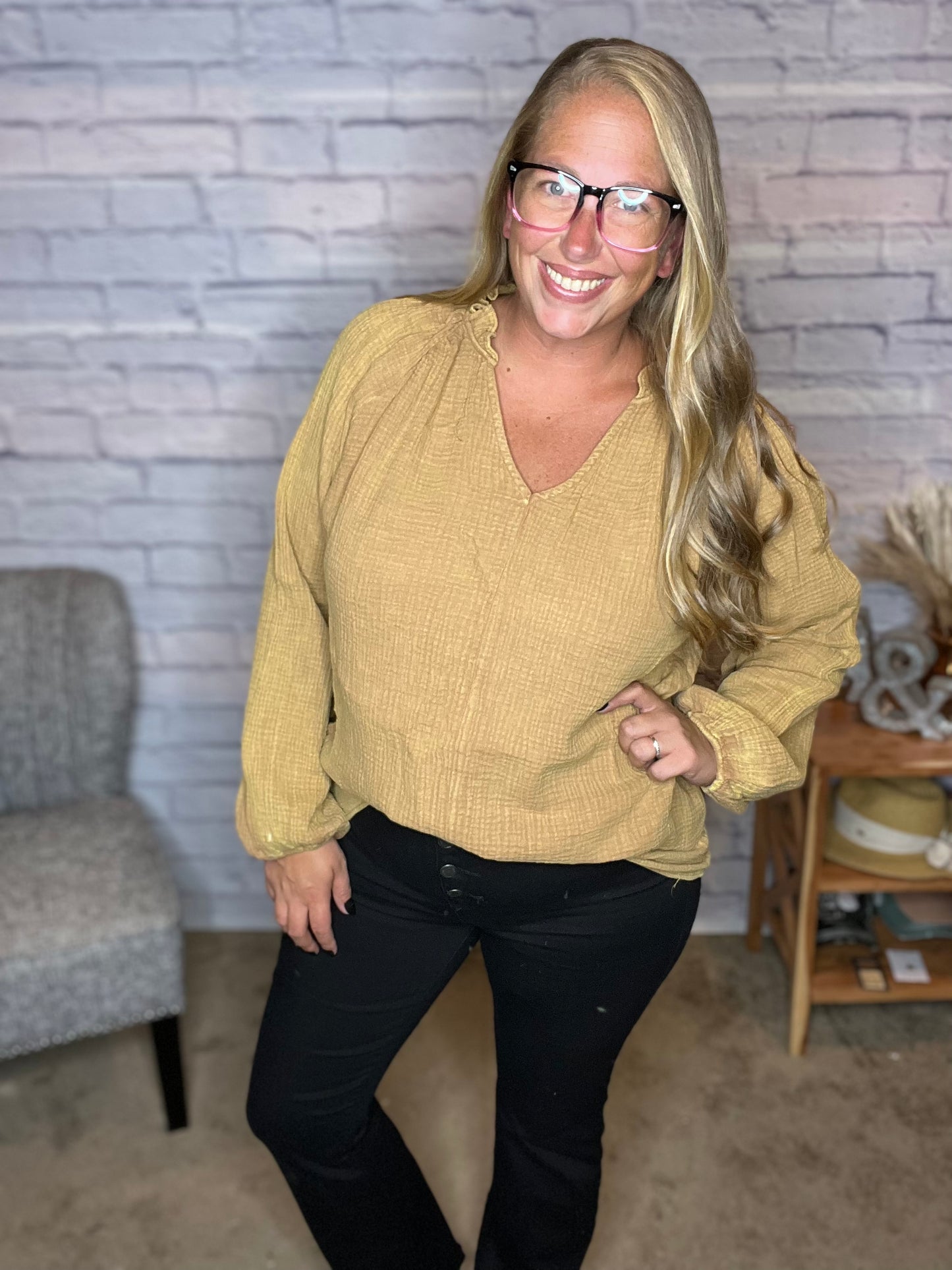 Bell Bottom Balloon Sleeves Top