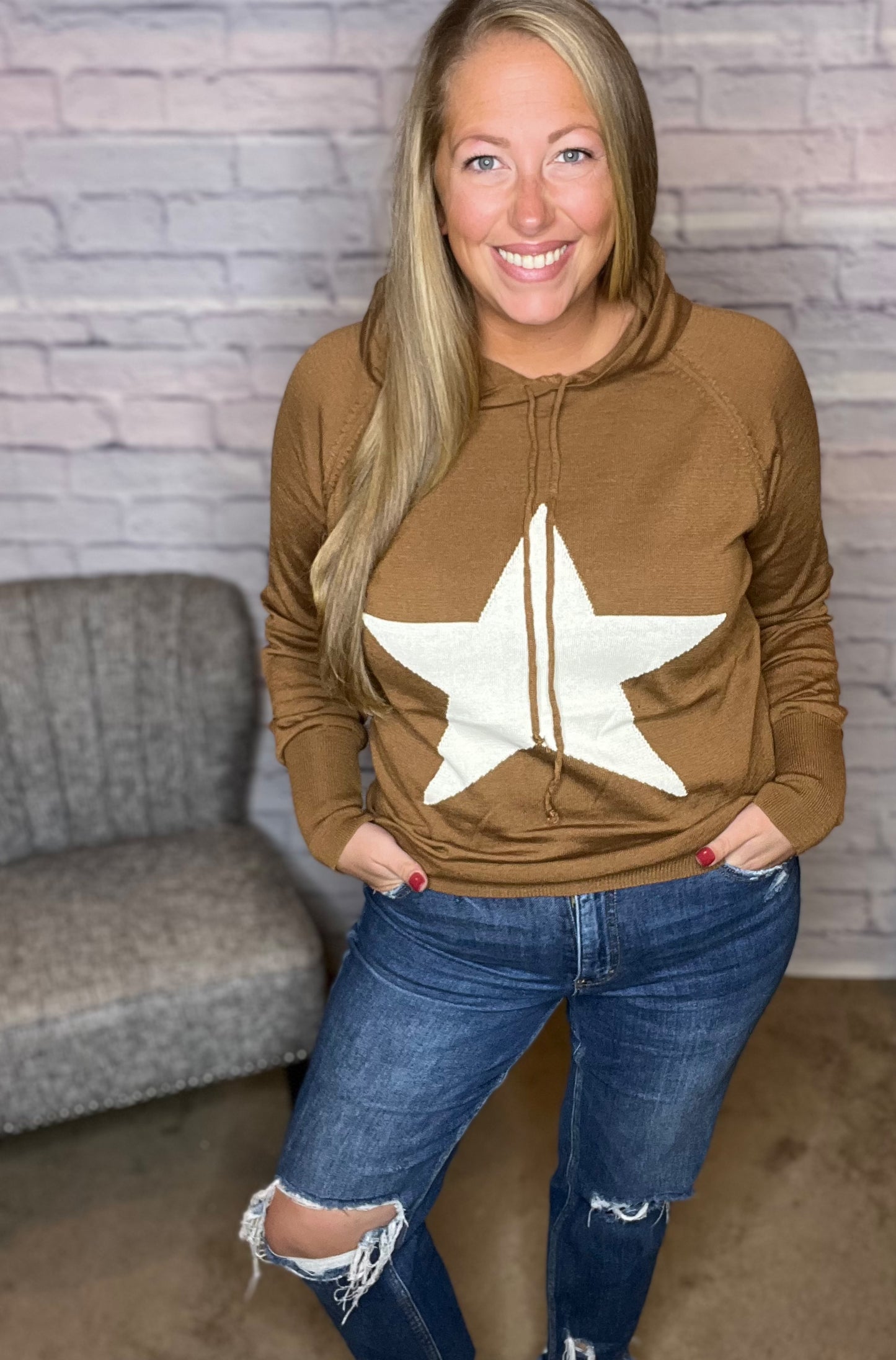 Heimish Star Graphic Hooded Sweater