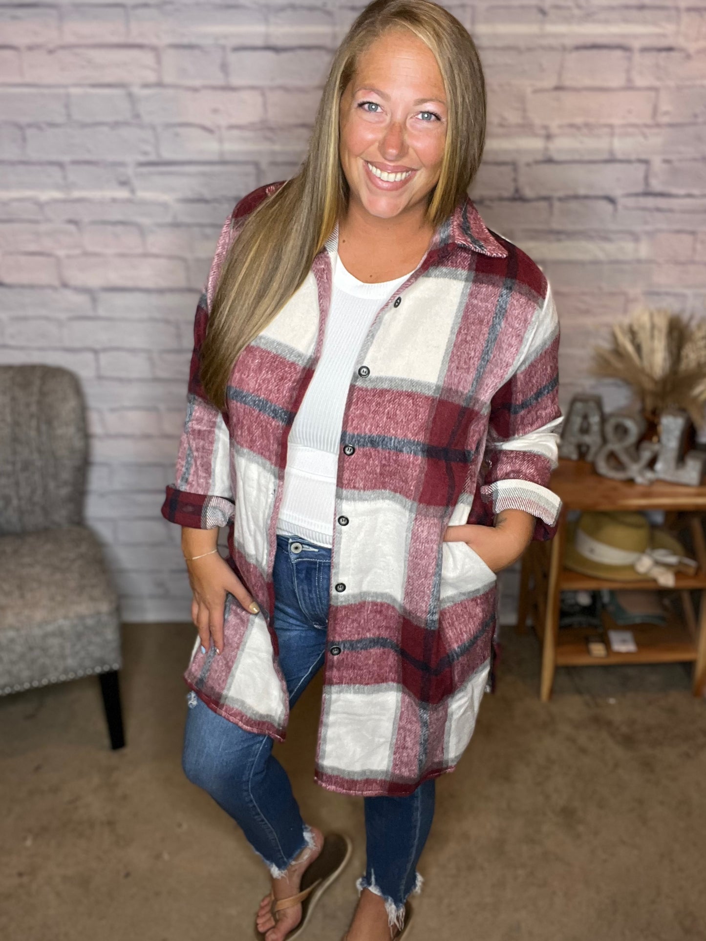Plaid Shirt Jacketi