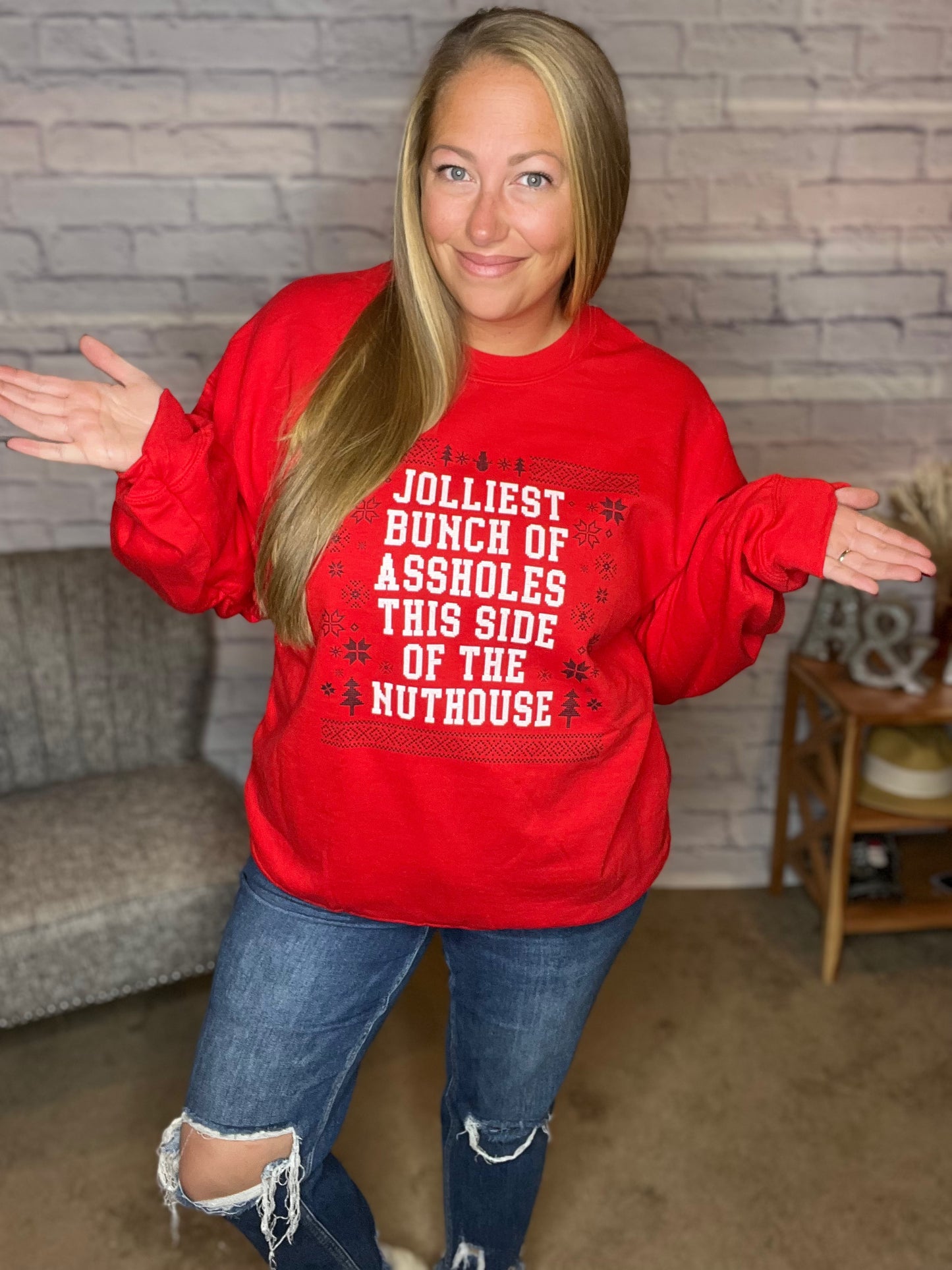 Jolliest Bunch of Assholes Holiday Crewneck!