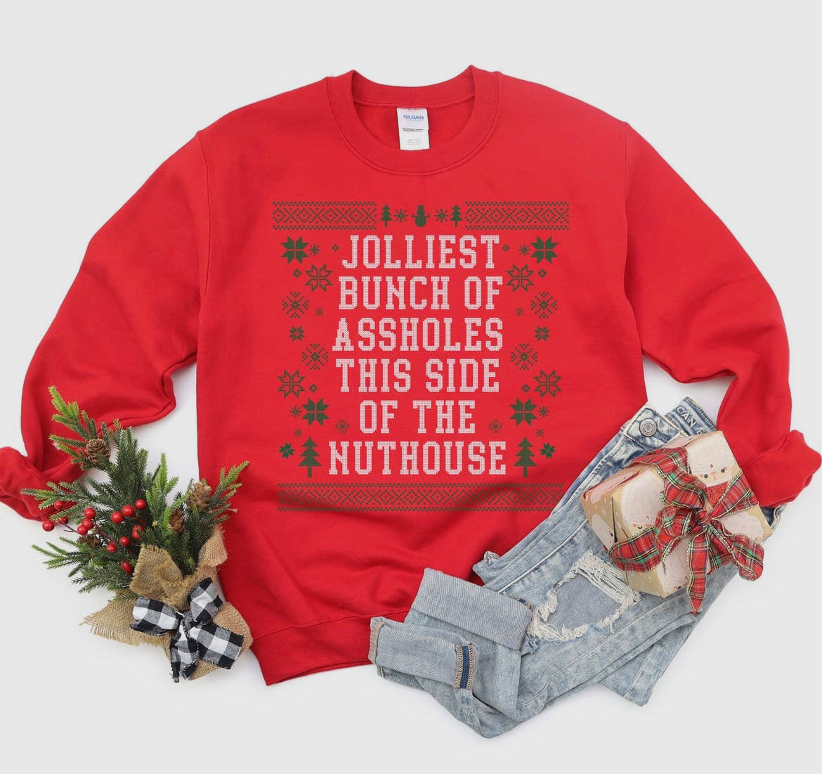 Jolliest Bunch of Assholes Holiday Crewneck!