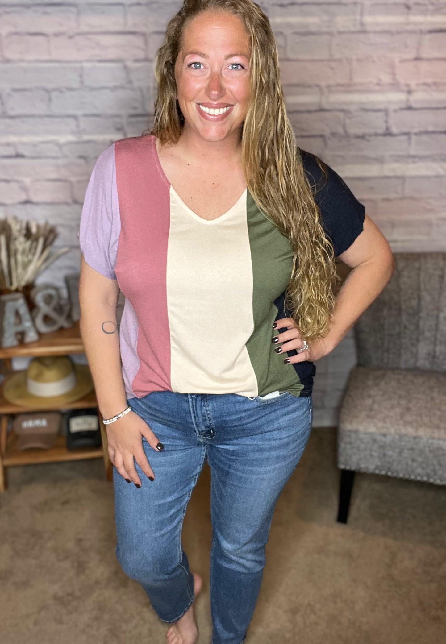 "So Into You" Color Block Top