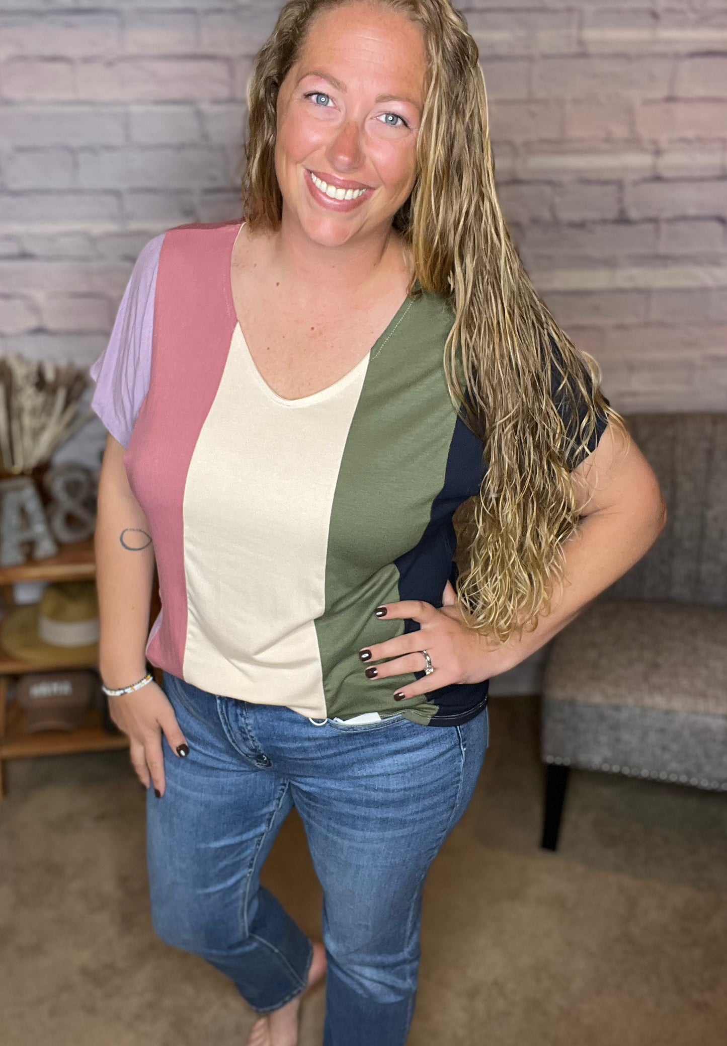 "So Into You" Color Block Top