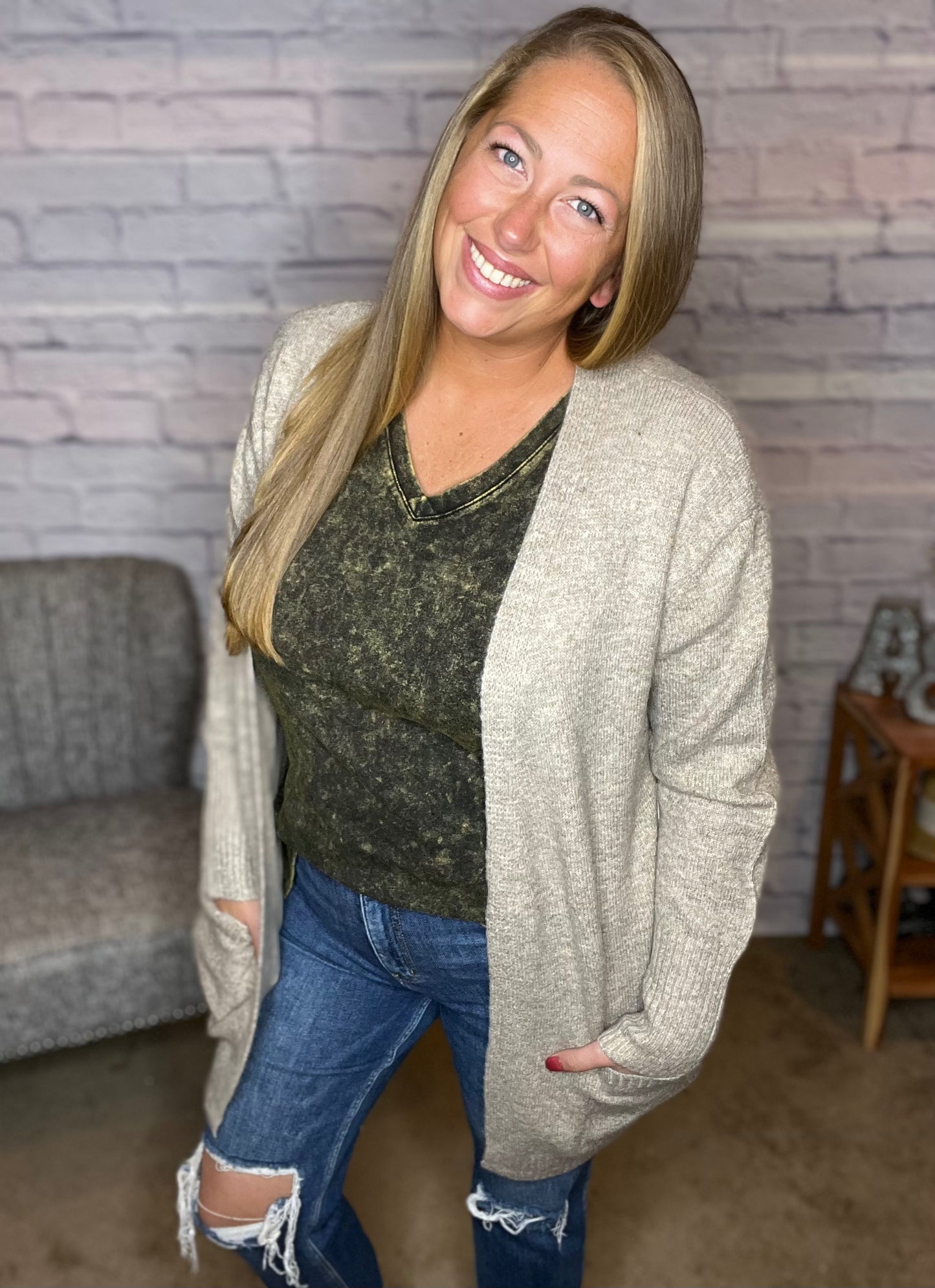 Doorbuster! Mineral Wash Sleeveless V-Neck Tunic with Side Slits - 5 Colors!