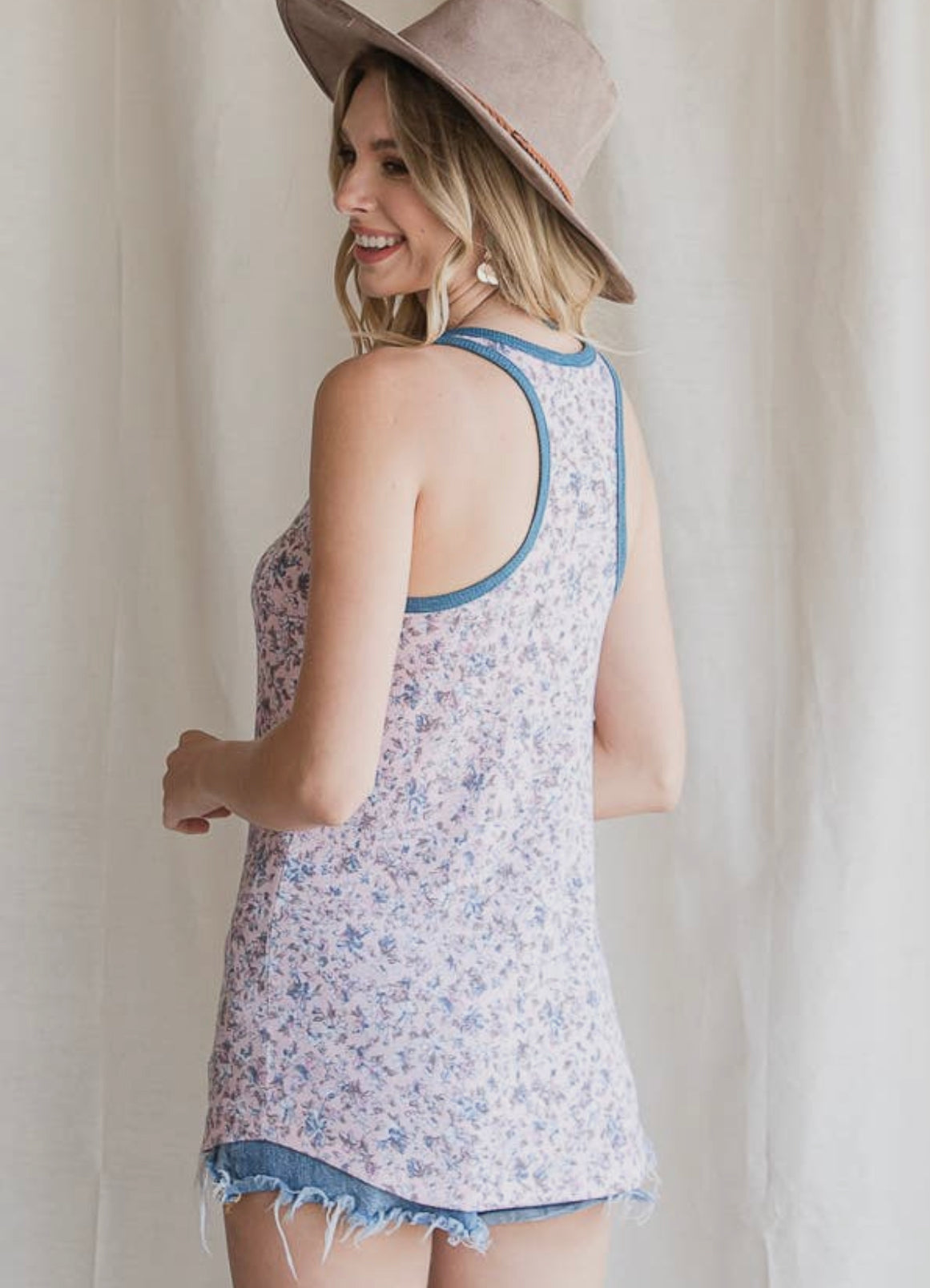 Blushing Floral Tank Top