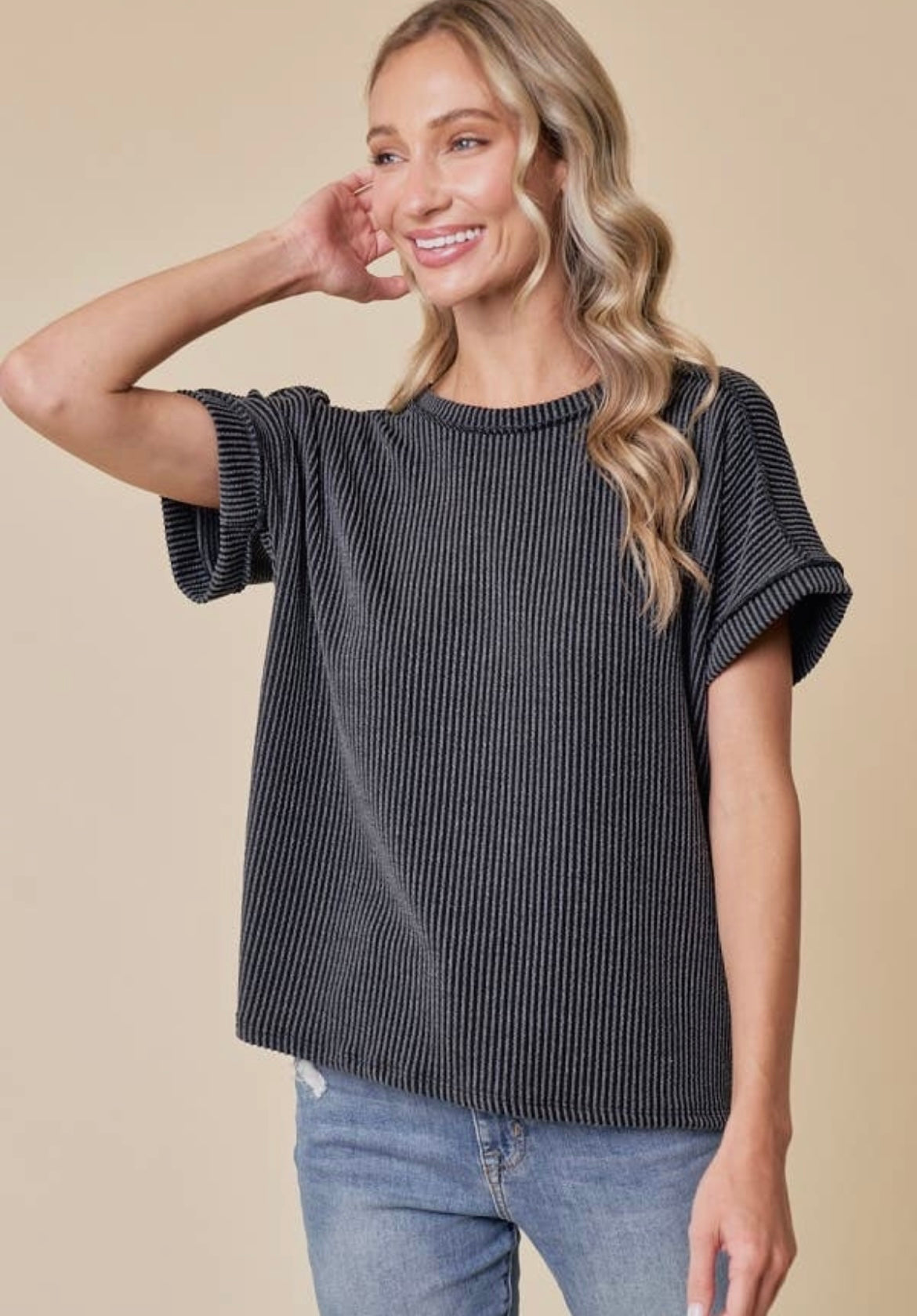 A New Day Ribbed Top