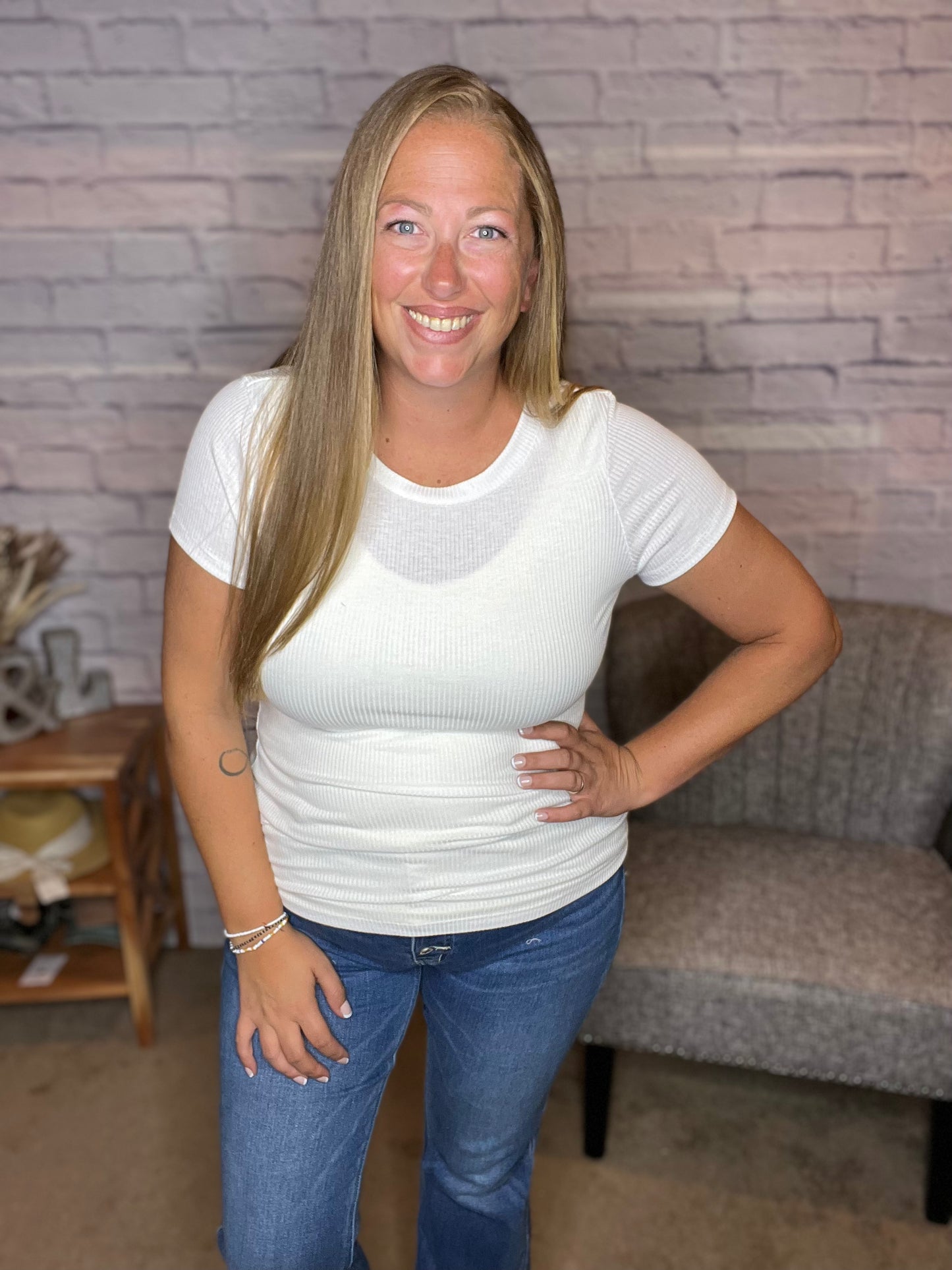 Make It Simple Rib Top in Black or White