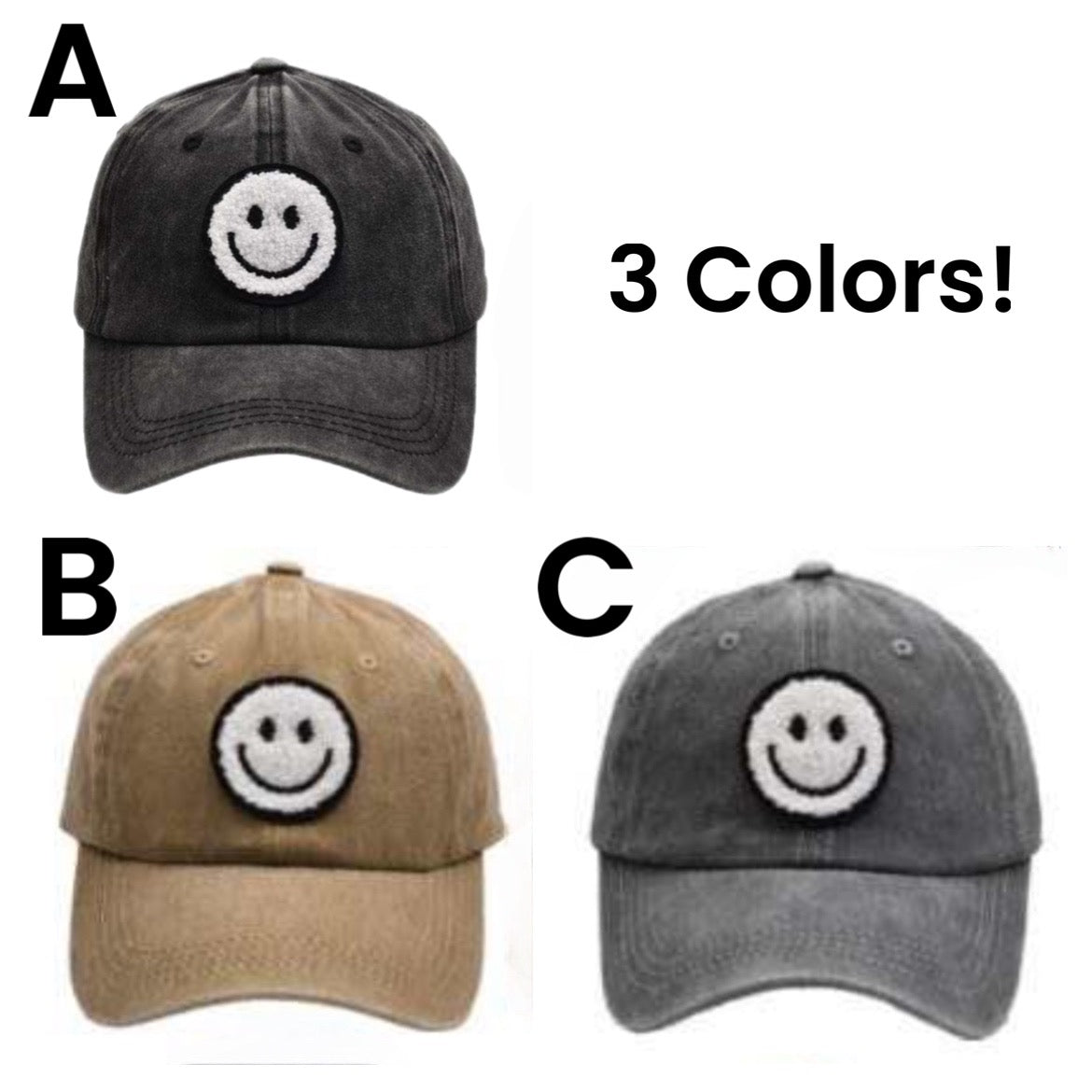 Time to Smile Hat - 3 Color Options!
