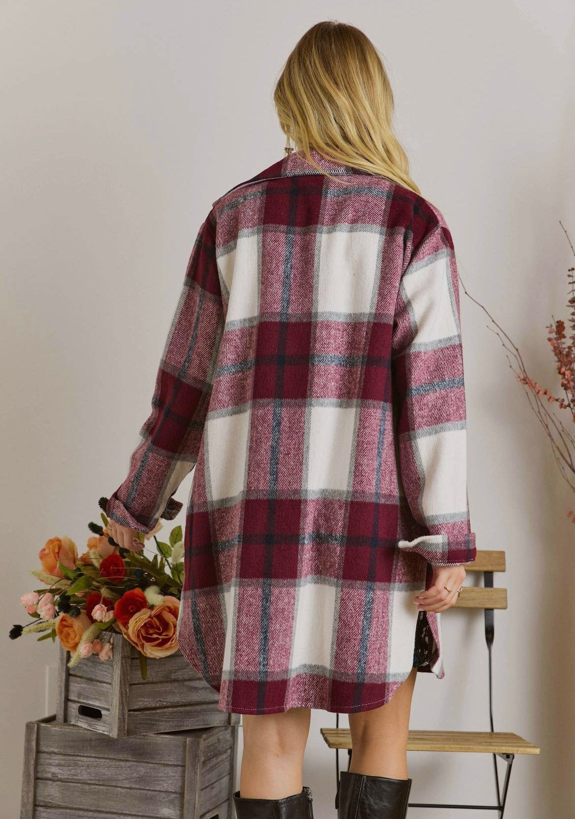 Plaid Shirt Jacketi