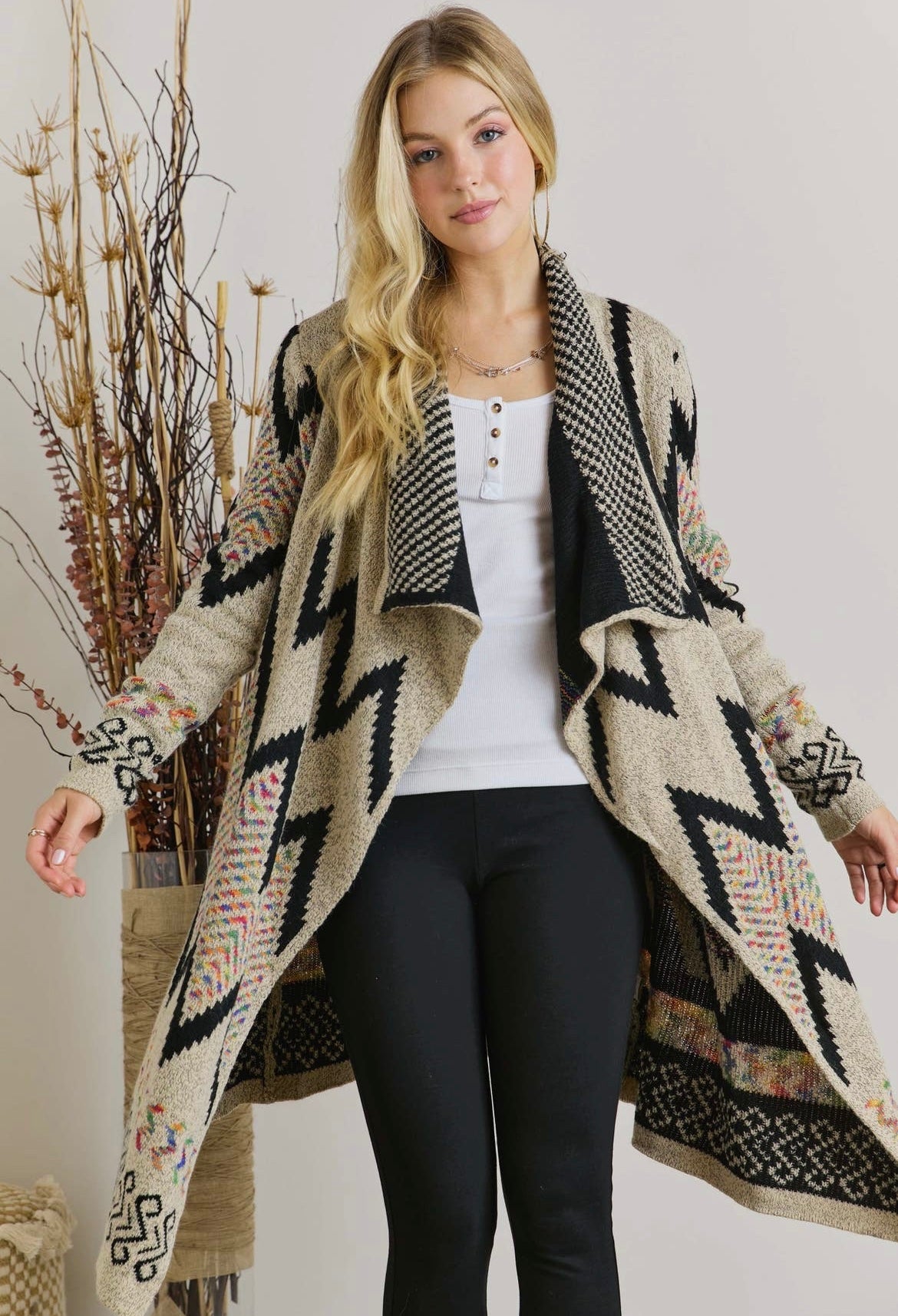 Multi Color Aztec Cardigan