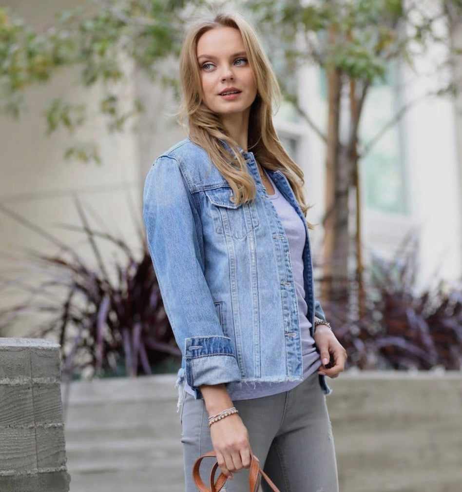 The Denim Jacket you NEED - Zenana Brand! All Sizes!