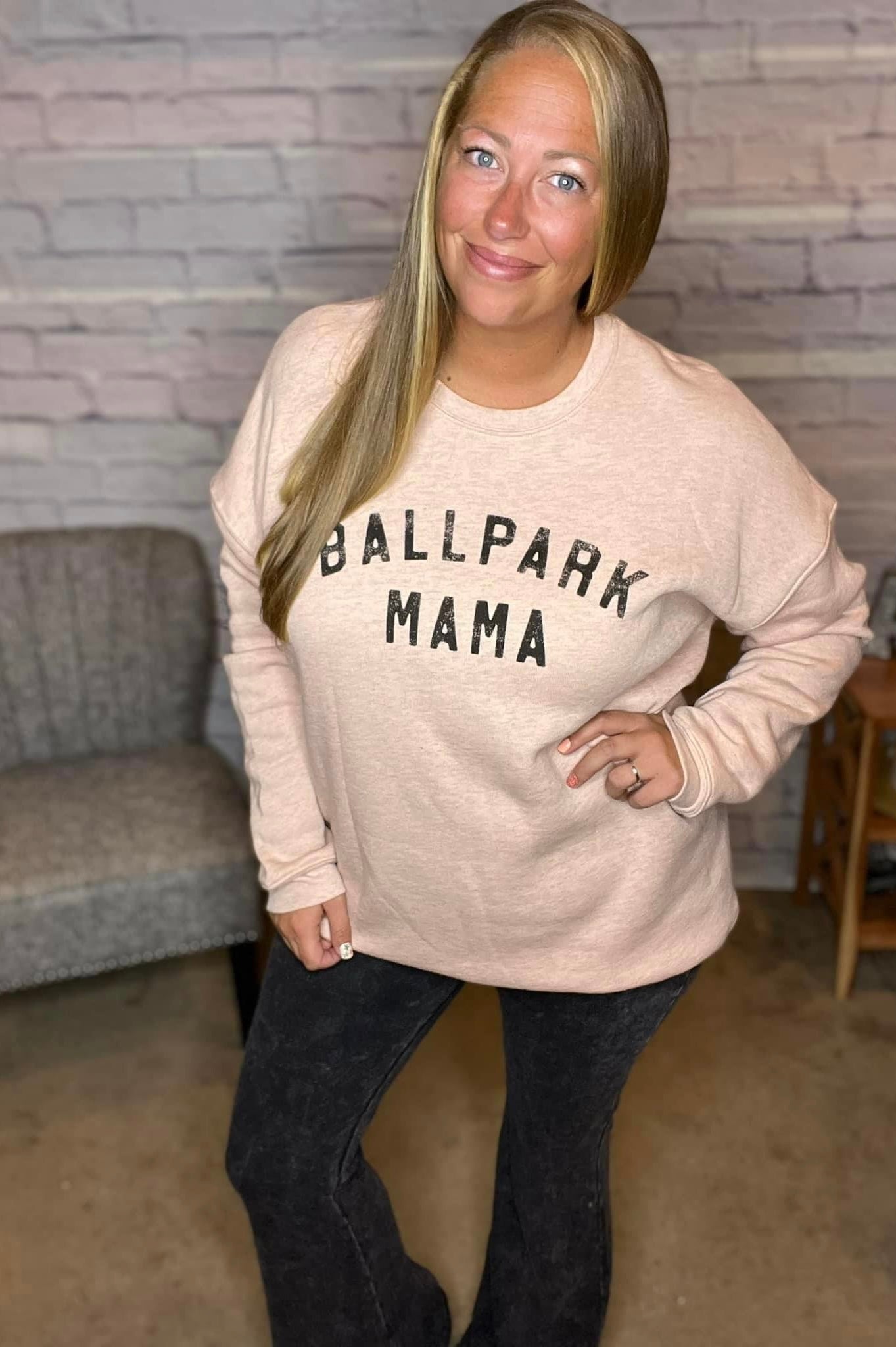 Ballpark Mama Graphic Sweatshirt by Oat Collective