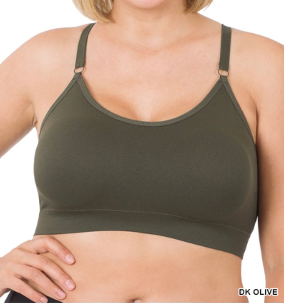 Cross Back Adjustable Seamless Bra - Curvy Girl!