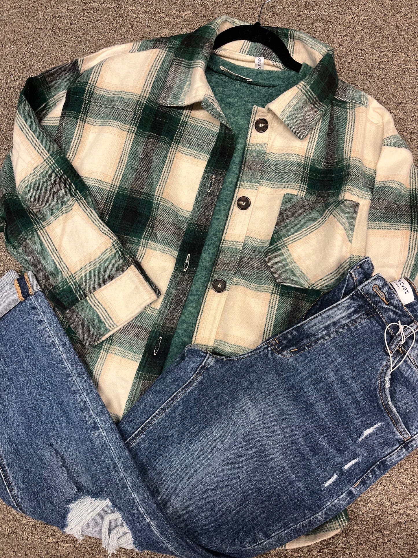 Eagles Green Hacci Dolman Sleeve Sweater