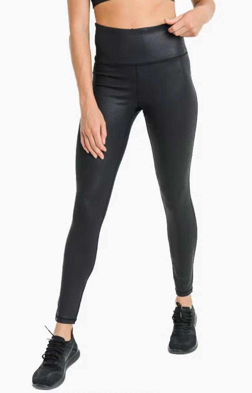 Pebbled Faux Leather Leggings by Mono B