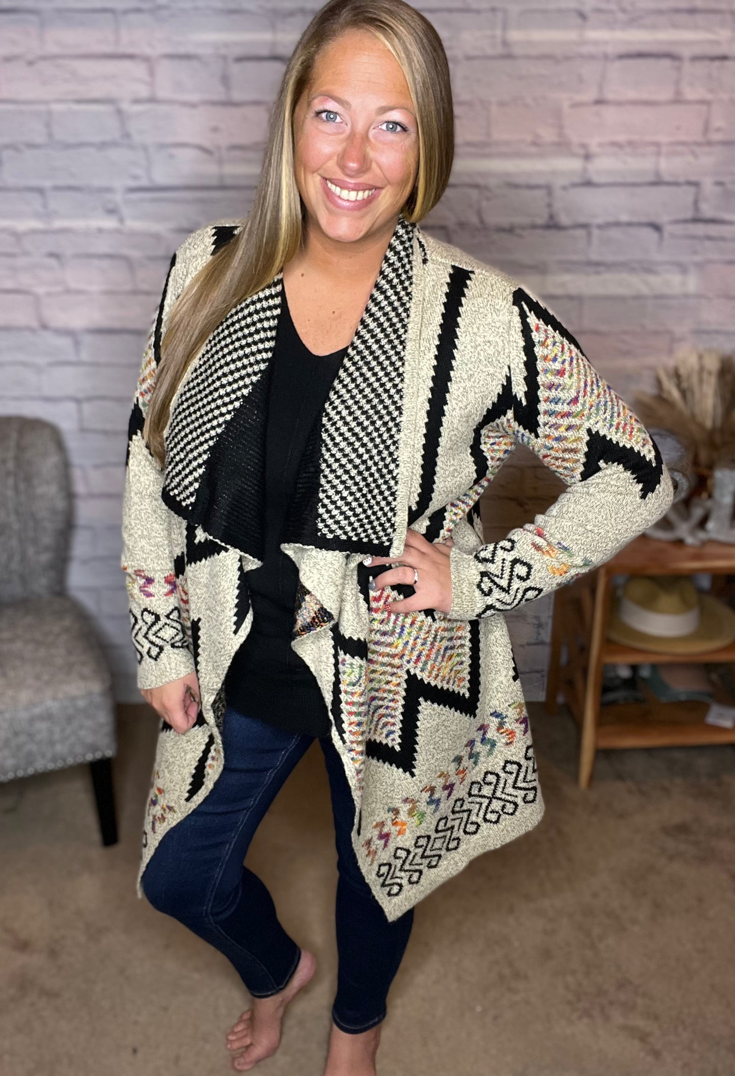 Multi Color Aztec Cardigan