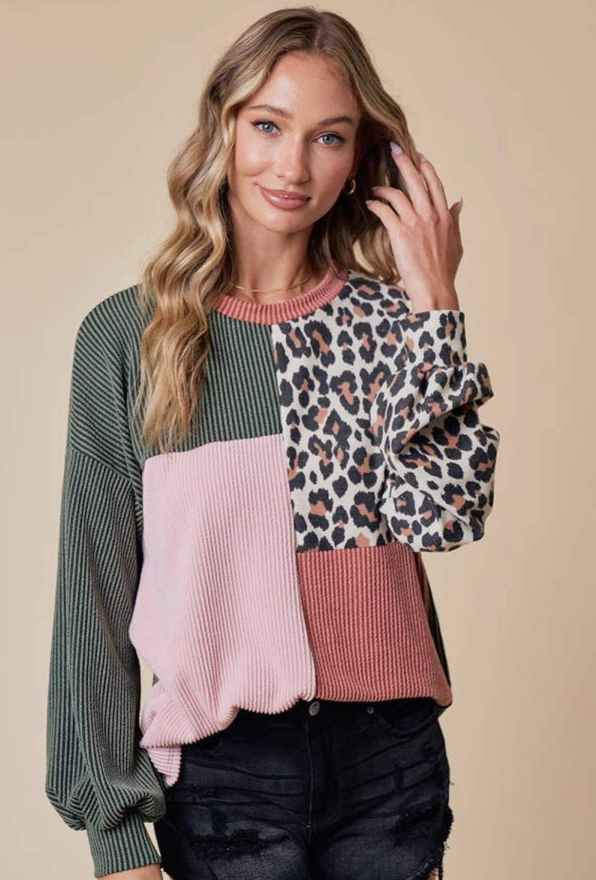 Part of Me Color Block Sweatshirt