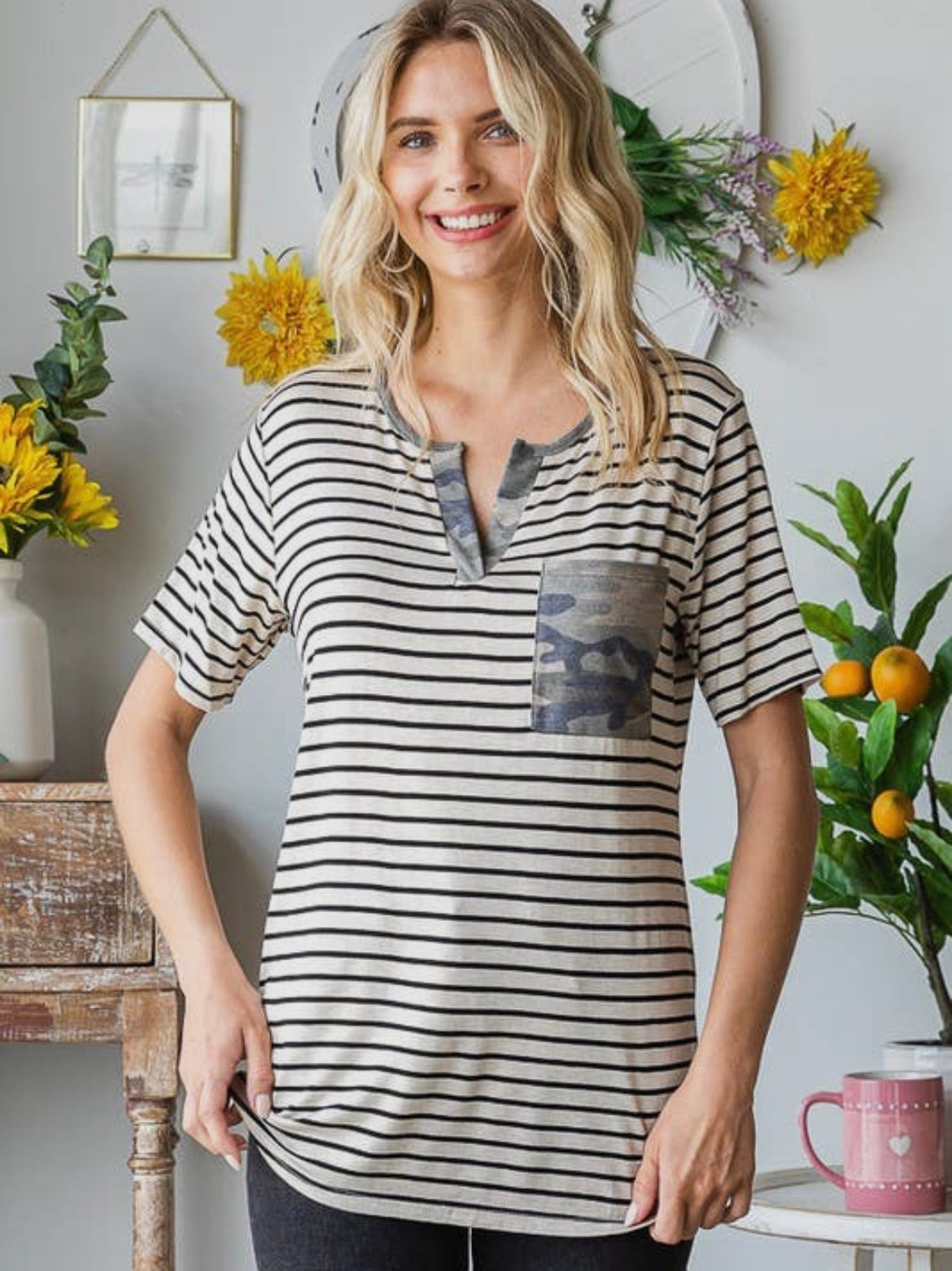 Camo & Stripes Tee
