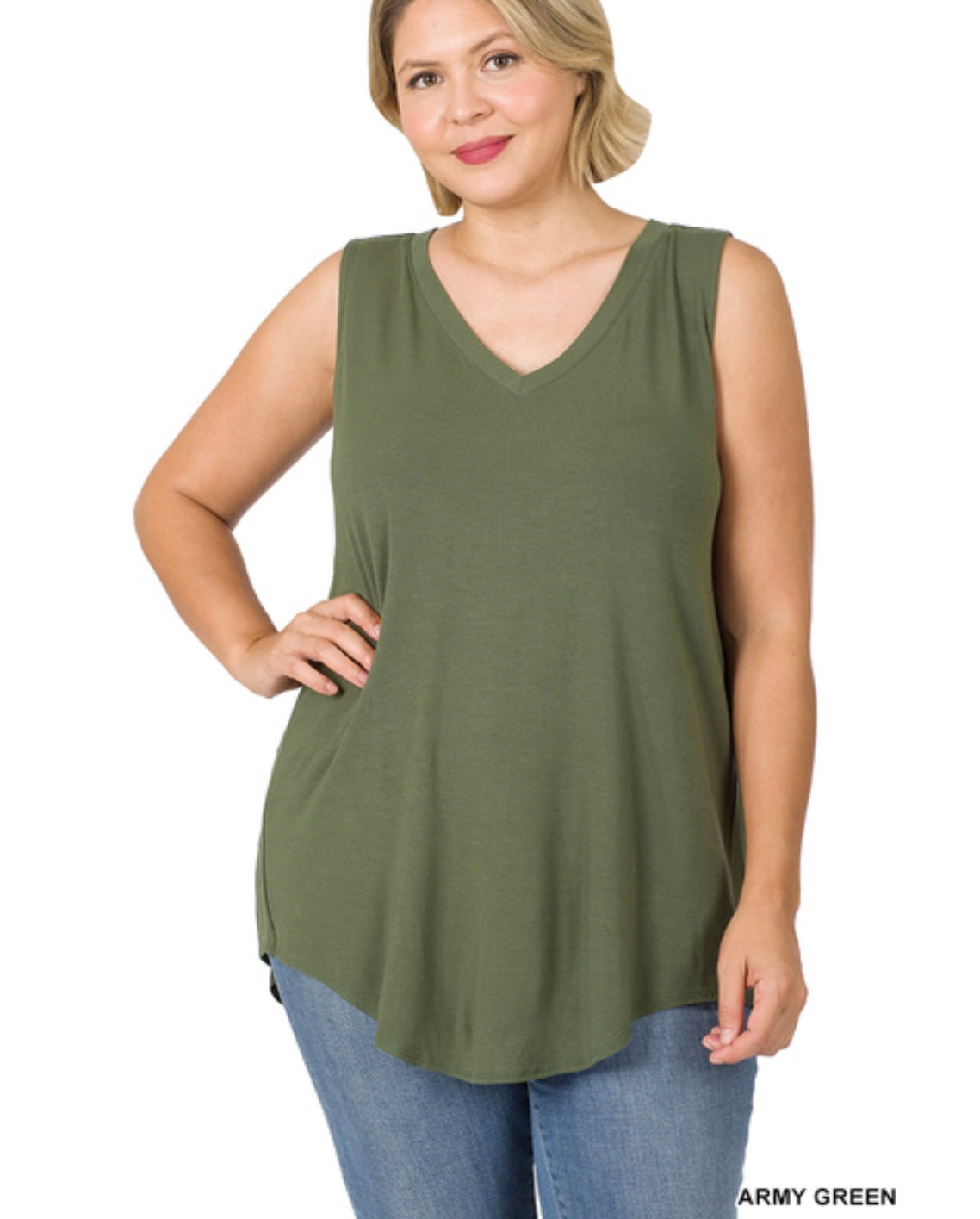 Luxe Rayon Sleeveless V-neck Tank - 2 Colors Available!