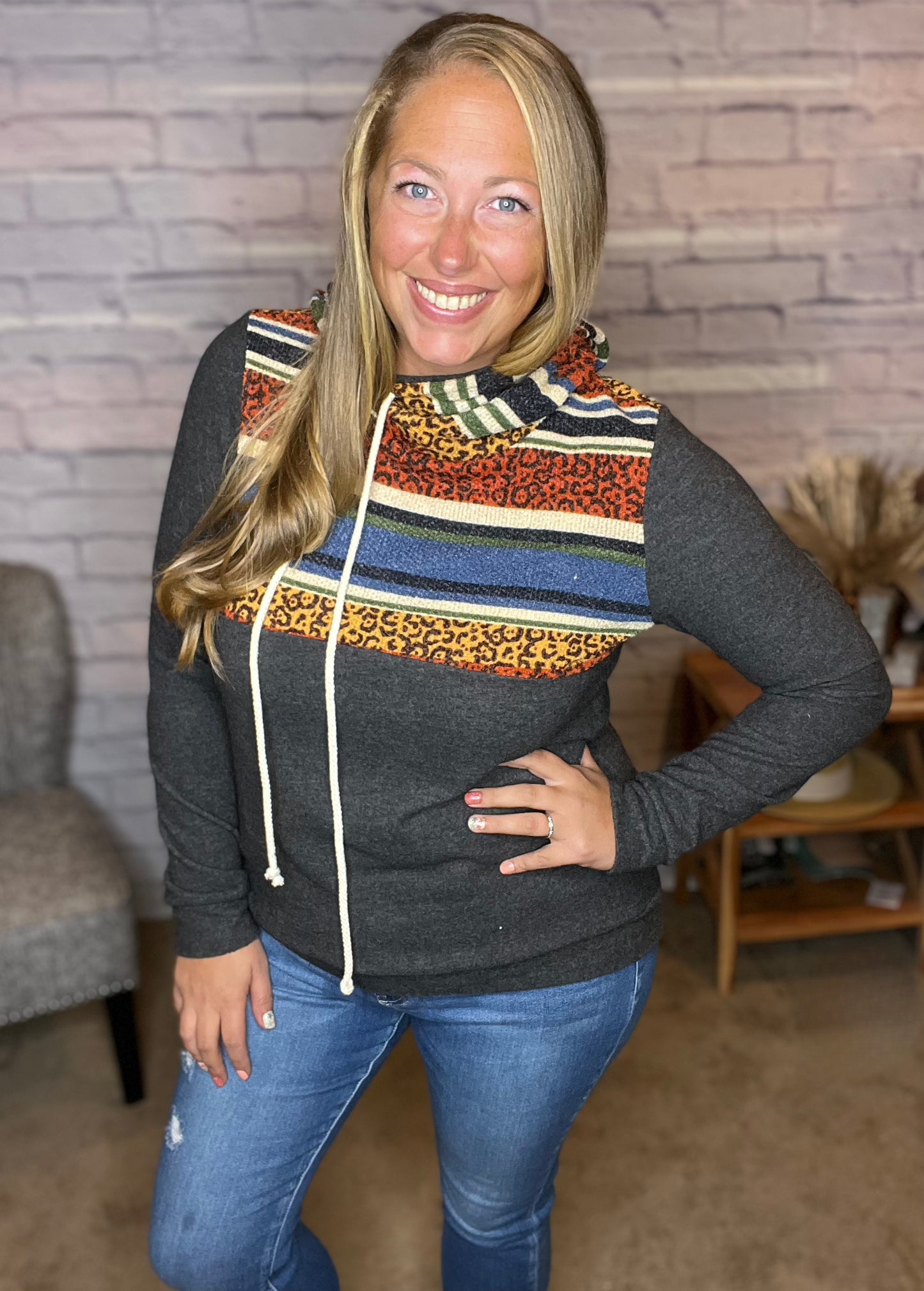 Emmy's Aztec Double Hoodie