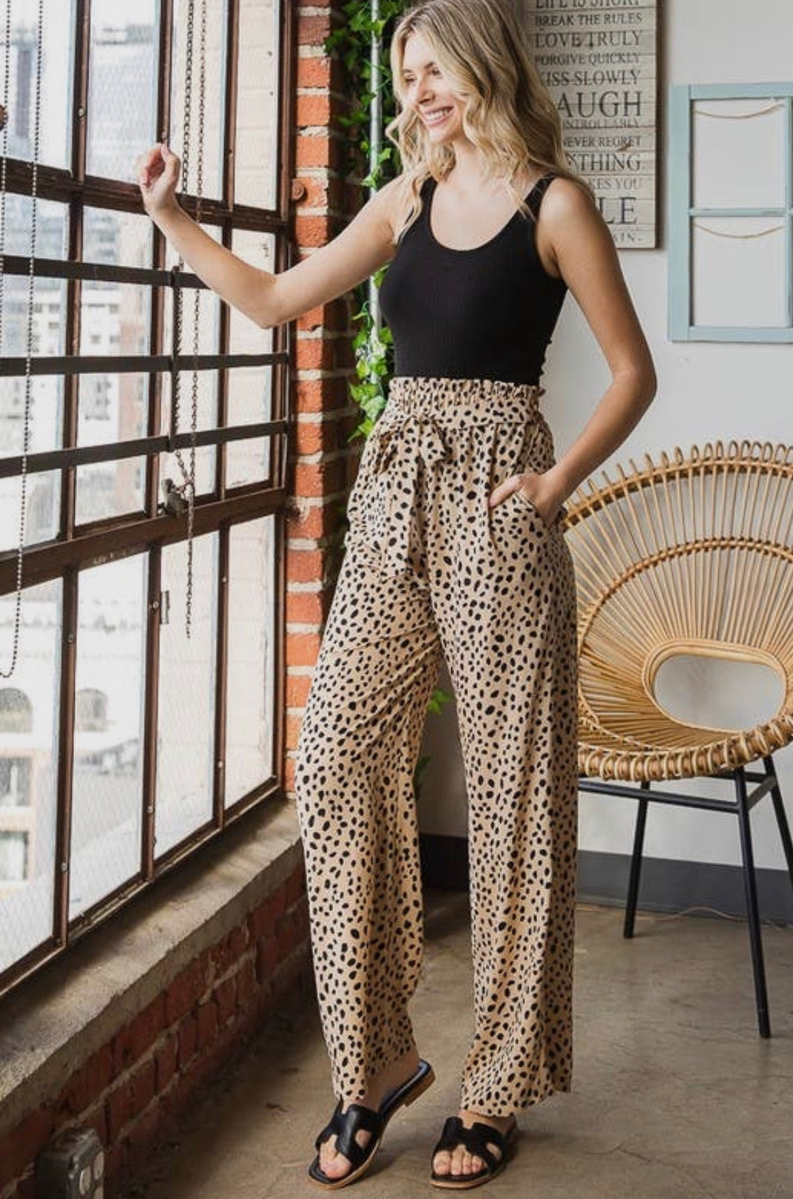 Leopard Print Casual Pants