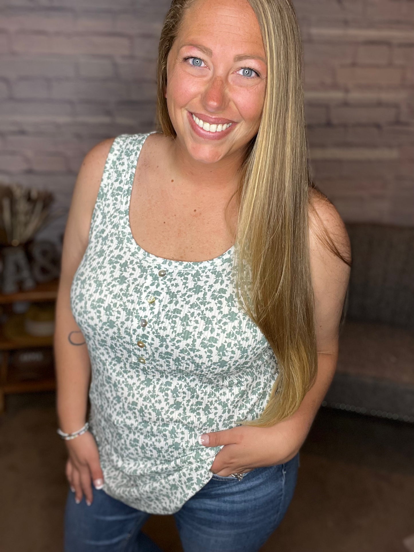 Ditsy Floral Tank Top - Curvy Girl Exclusive!