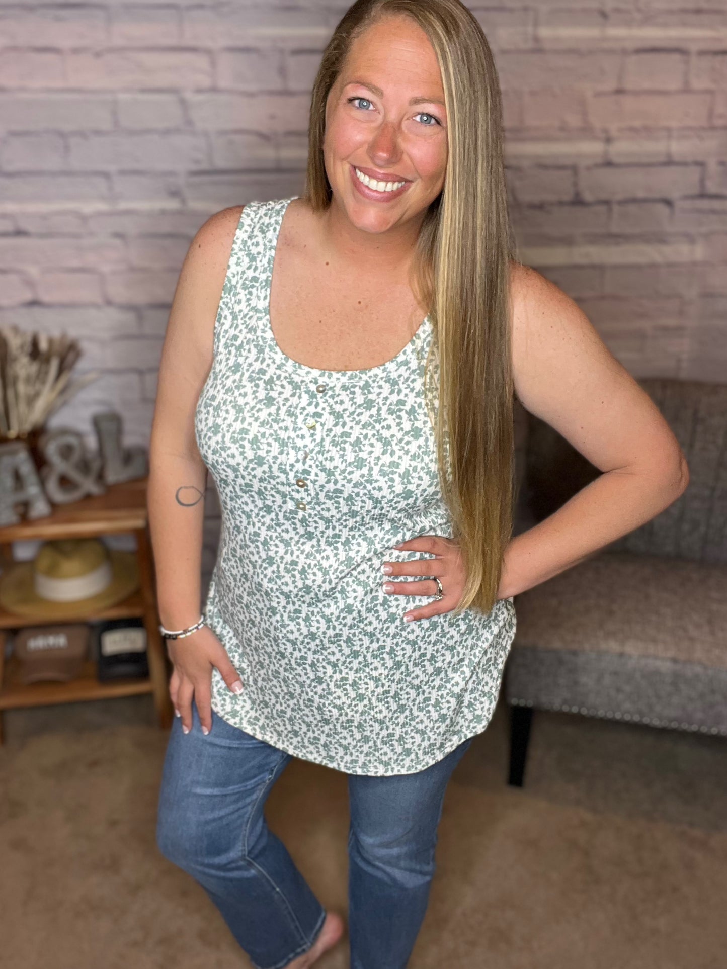 Ditsy Floral Tank Top - Curvy Girl Exclusive!