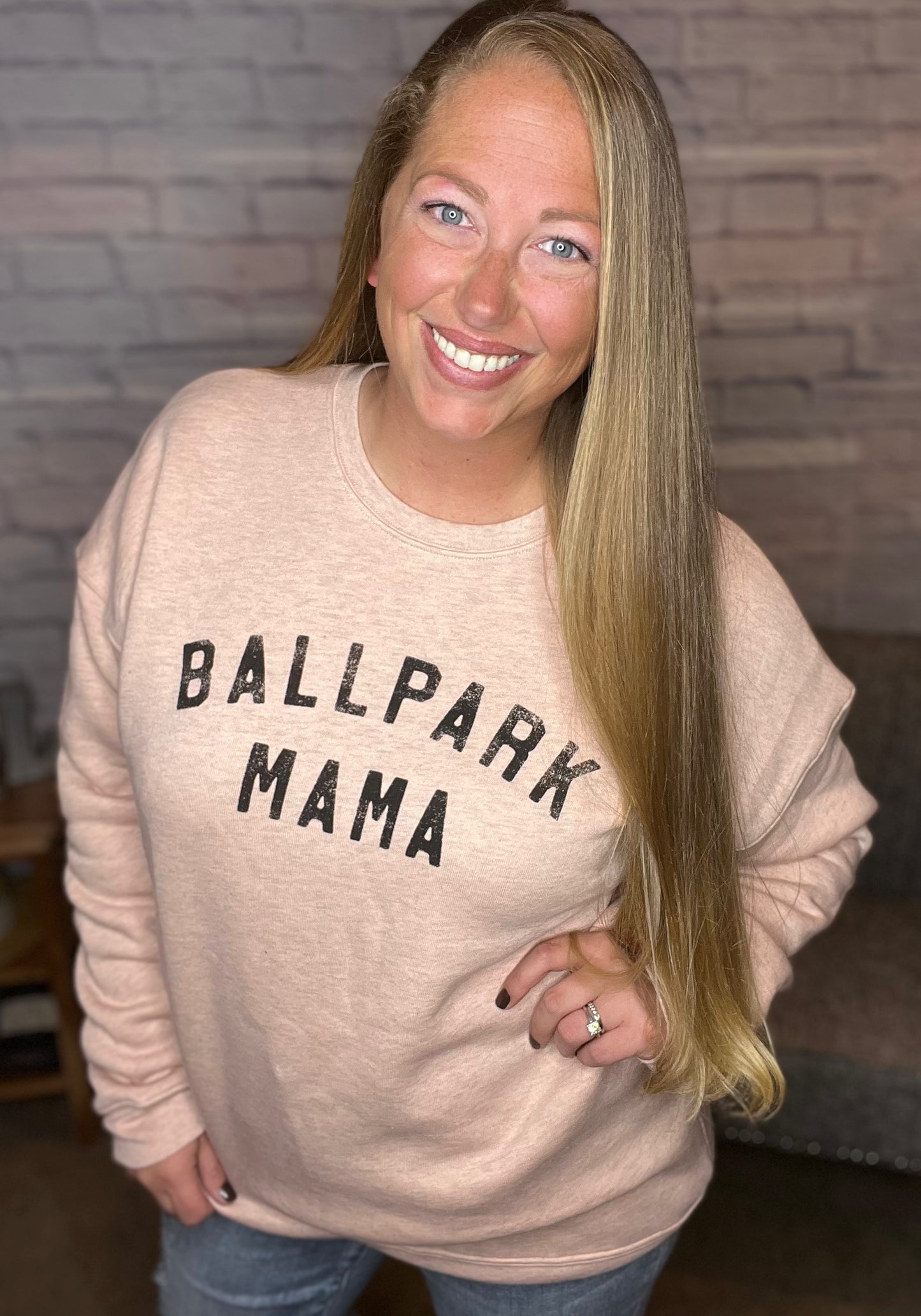 Ballpark Mama Graphic Sweatshirt by Oat Collective