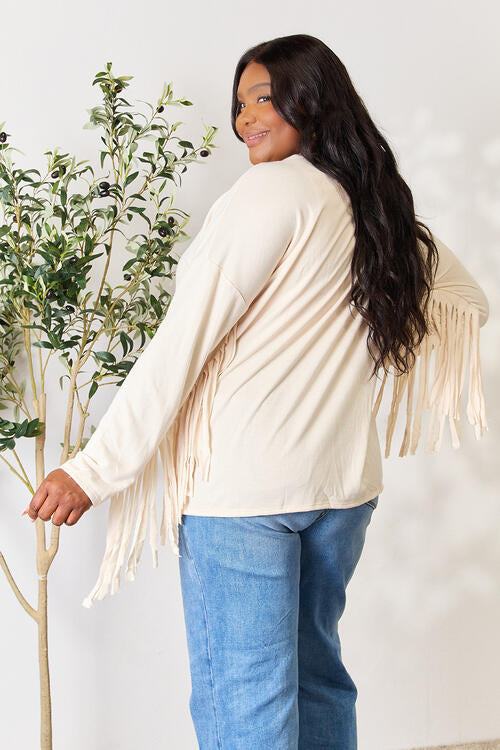 Celeste Fringe Detail Long Sleeve Blouse
