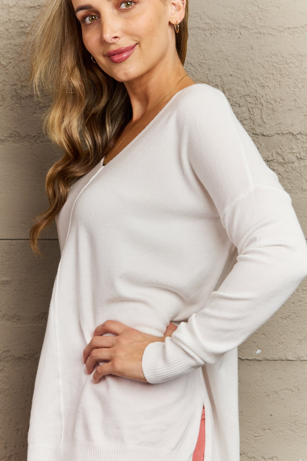 Zenana Sweater Weather Center Seam Tunic Sweater