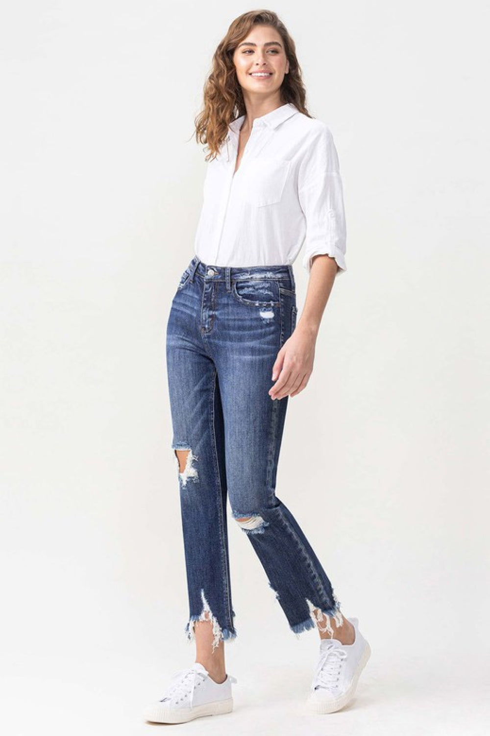 Lovervet Jackie High Rise Crop Straight Leg Jeans - Curvy Girl!