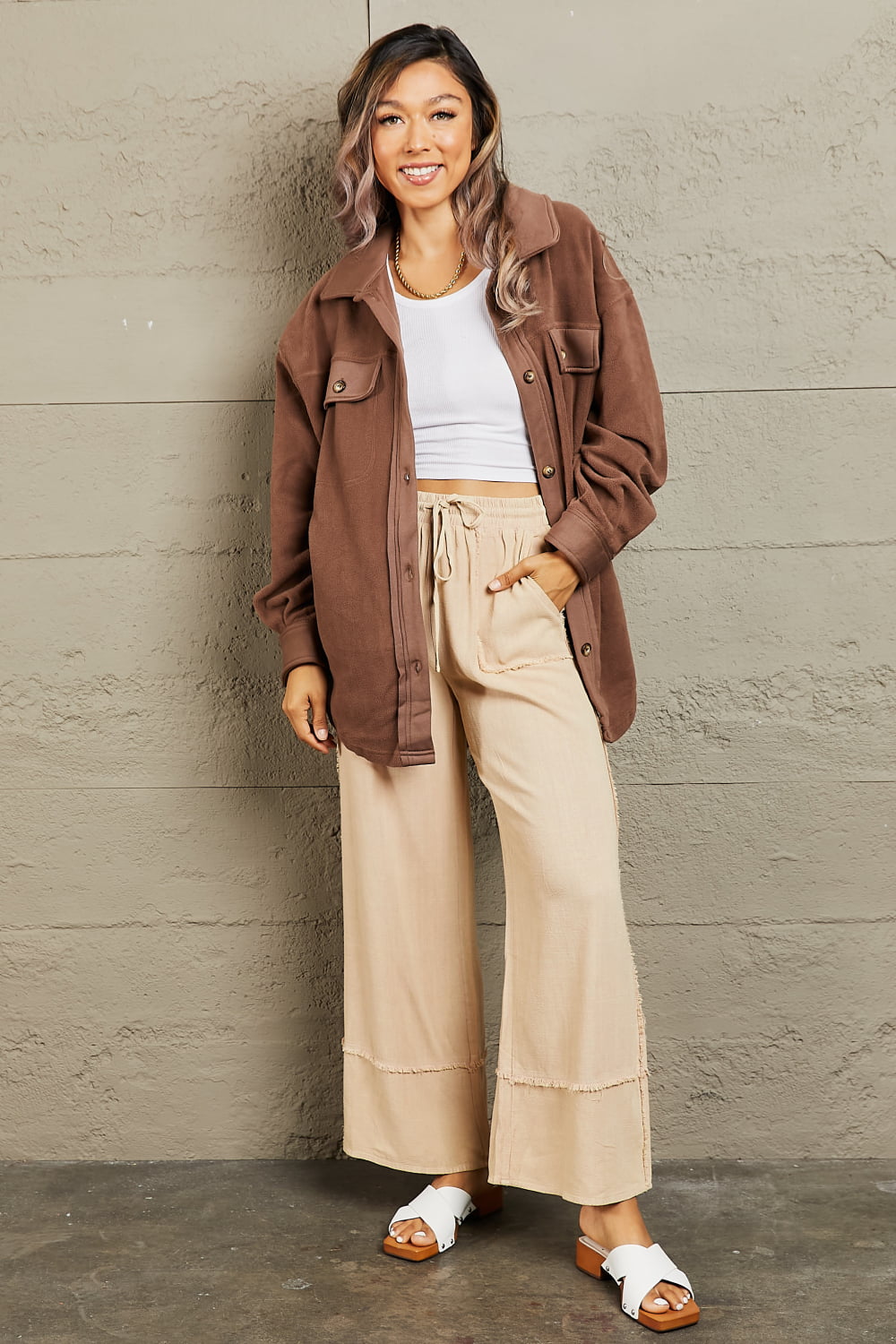 Heimish Cozy Girl Button Down Shacket