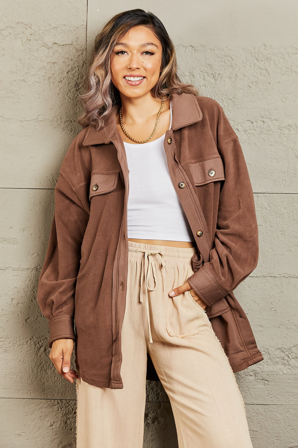 Heimish Cozy Girl Button Down Shacket