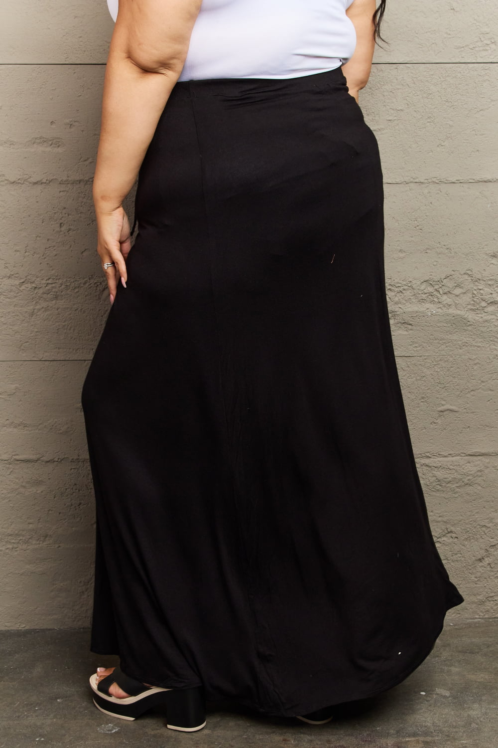 Culture Code For The Day Flare Maxi Skirt in Black
