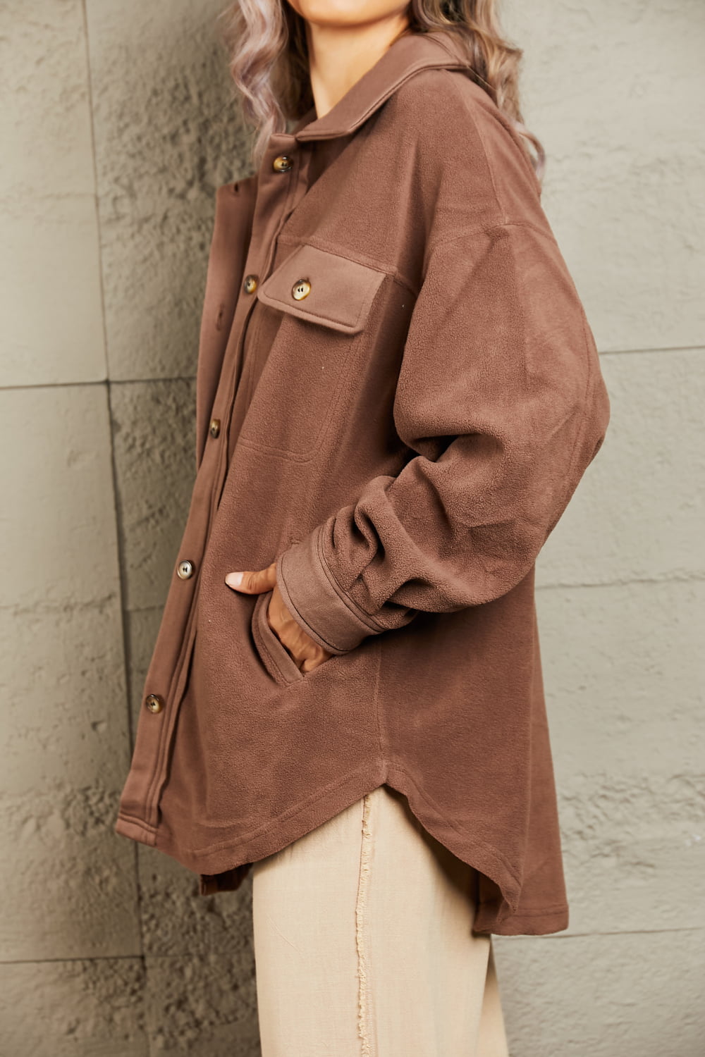 Heimish Cozy Girl Button Down Shacket