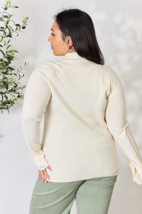 It's all in the Details Long Sleeve Turtleneck Knit Top