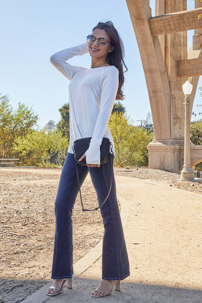 Basic Bae Round Neck Long Sleeve T-Shirt - 4 Color Options!