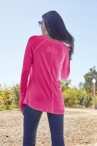 Basic Bae Round Neck Long Sleeve T-Shirt - 4 Color Options!