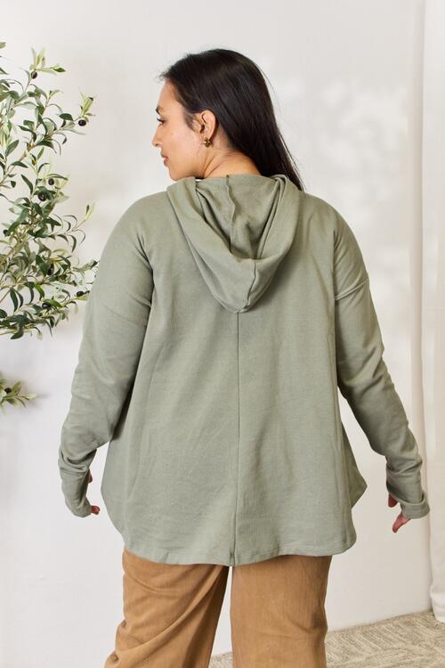 For the Love of Olive Half Button Hoodie