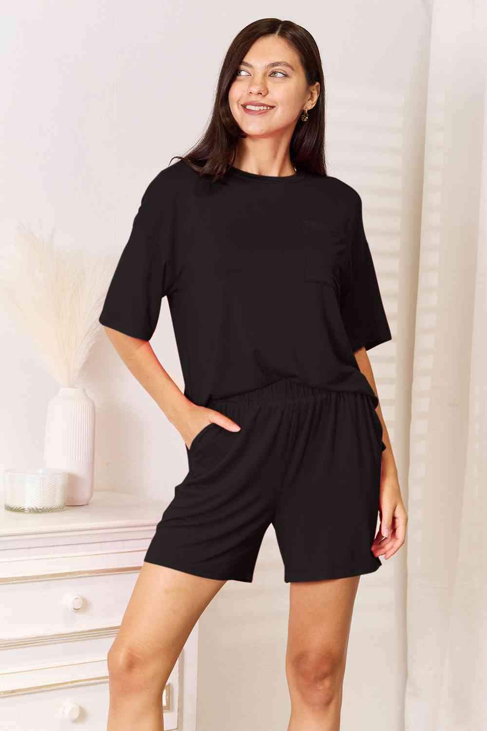 Basic Bae Soft Rayon Top and Shorts Set - Multiple Colors!