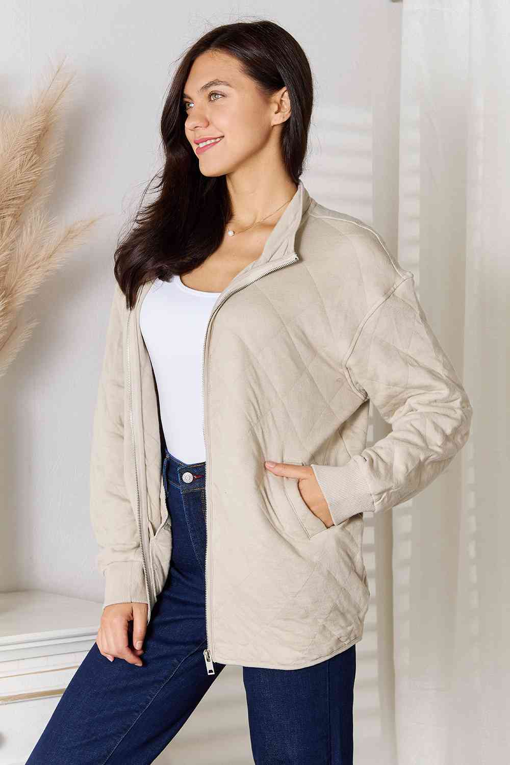 Heimish Zip-Up Jacket with Pockets