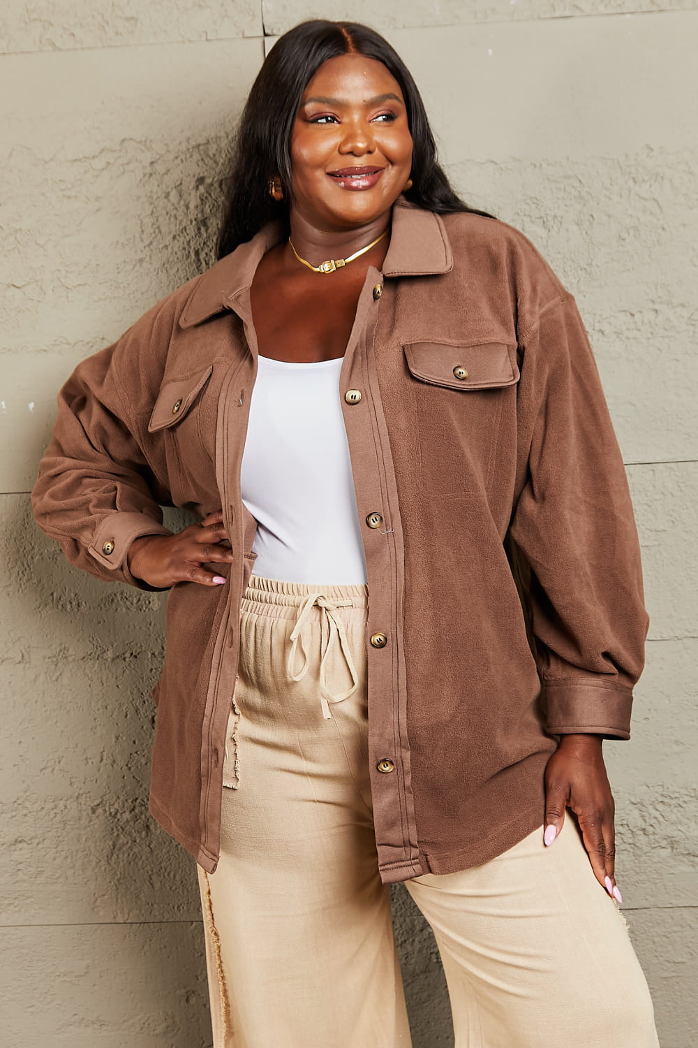 Heimish Cozy Girl Button Down Shacket