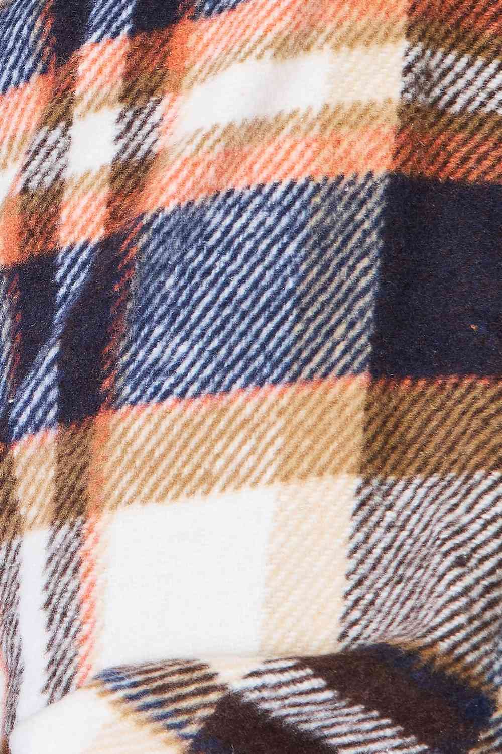 Double Take Plaid Button Down Shirt Jacket!