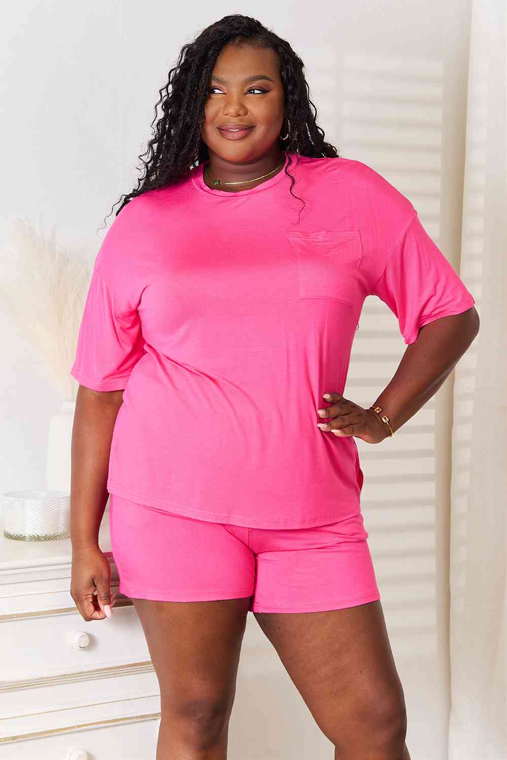 Basic Bae Soft Rayon Top and Shorts Set - Multiple Colors!
