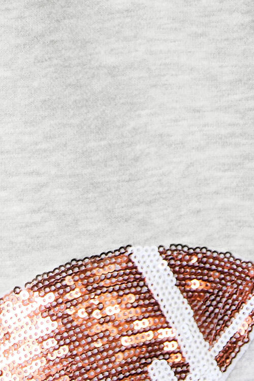 Football is for Girls Too! Sequin Half Zip Long Sleeve Sweatshirt!